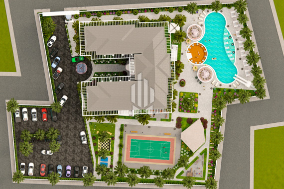 Квартира в комплексе с отлично зонированной придомовой территорией