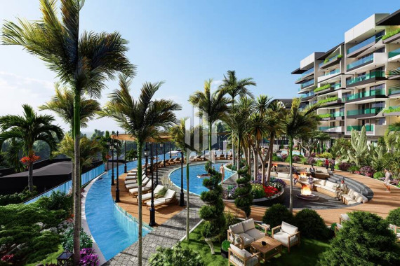 Просторный садовый дуплекс в резиденции с разнообразными социальными зонами