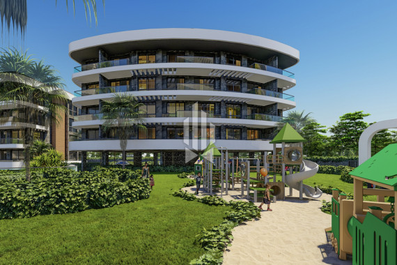 Квартира с видом на территорию комплекса с красивым ландшафтным дизайном