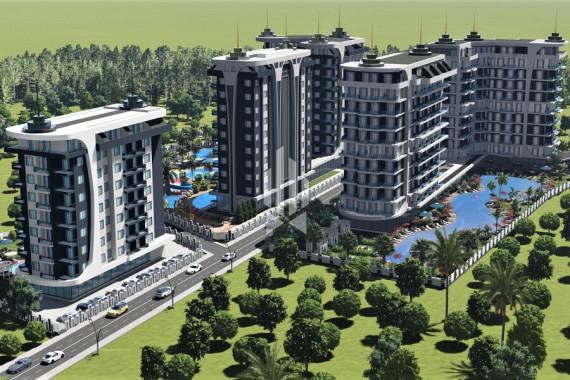 Two-bedroom penthouse with a kitchen-studio in a new luxury complex