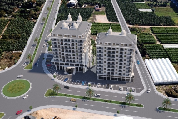 Two-bedroom apartment with a kitchen-studio in a prestigious area