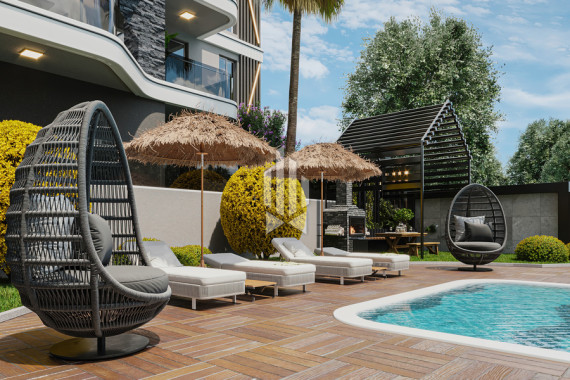 Двухуровневые апартаменты с собственной лаунж-зоной в саду