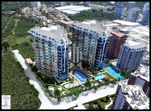 Просторная 1+1 квартира в новом комплексе, 600 метров от моря, Махмутлар