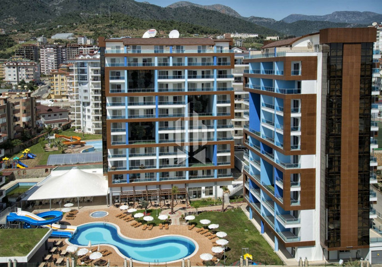 Furnished 1+1 apartment in Cikcilli, in a complex with full infrastructure, 800 m from the sea 1