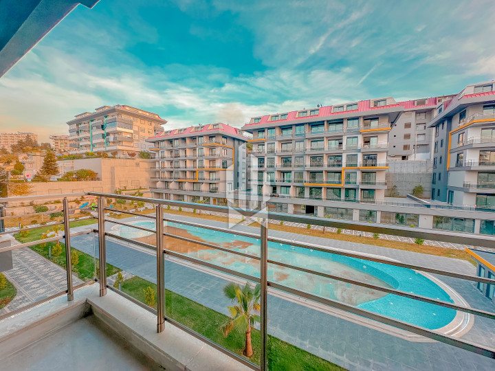 New 1+1 apartment in Kestel, 400 m from the sea, in a 2025 complex with rich infrastructure 9