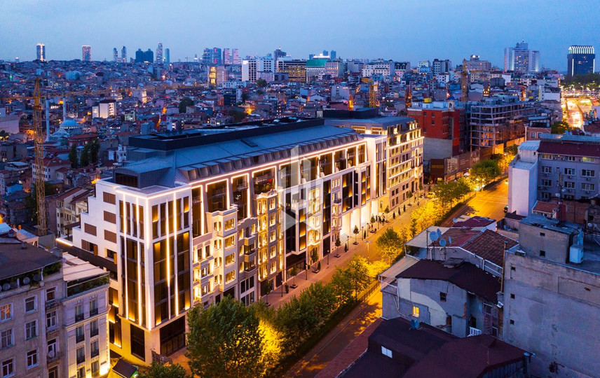 1+1 apartment with separate kitchen in Beyoğlu/Taksim - new project, Airbnb approved, suitable for residence permit 1