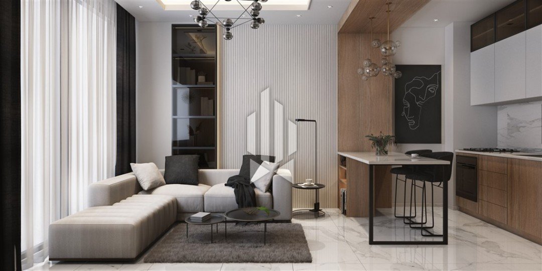 Apartment with one bedroom, living room+kitchen, Avsallar 4