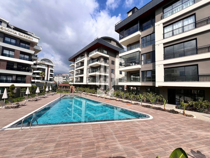 Новая квартира 1+1 в современном жилом комплексе, район Оба 8