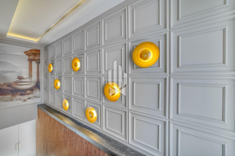 Luxury 4+1 villa with panoramic views of the sea and fortress in Kargicak 16