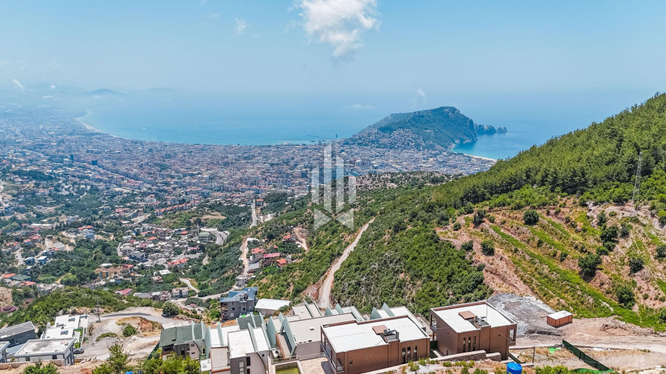 Дуплекс-вилла 5+1 с панорамным видом на море и крепость в районе Тепе 8