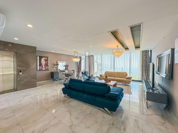 Дуплекс-вилла 5+1 с панорамным видом на море и крепость в районе Тепе 15