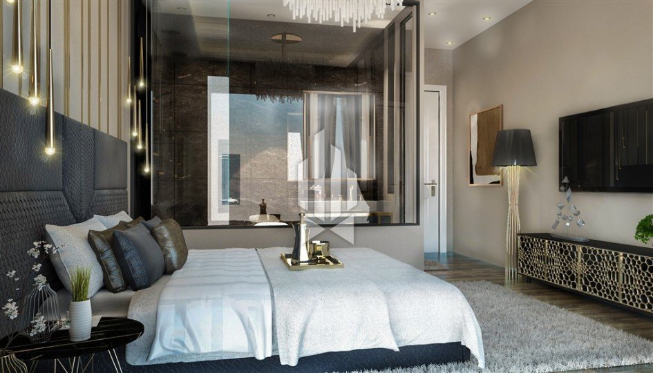 Two-room apartment with American kitchen-living room, Oba 13