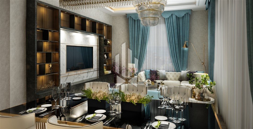 Two-room apartment with American kitchen-living room, Oba 16