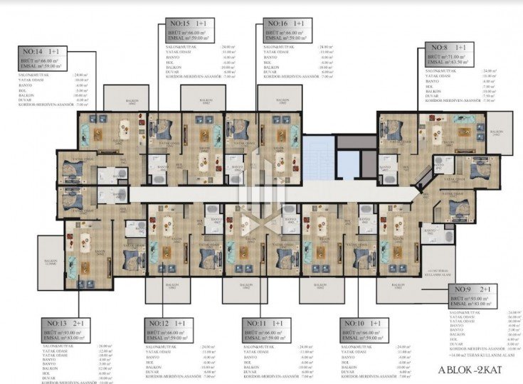 Двухспальные апартаменты в премиум-комплексе, Авсаллар 32