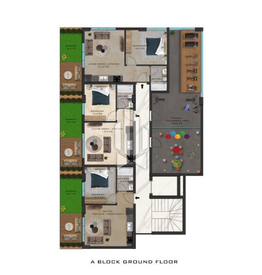 Апартаменты популярной планировки в уникальном комплексе, Махмутлар 23