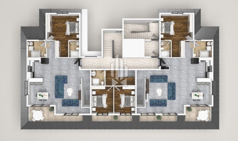 Пентхаус с тремя отдельными спальнями в новом проекте, Оба 28